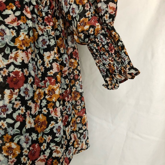 Dynamite Floral Smocked Mock Neck Dress - Picture 5 of 5